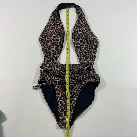 Vici Collection Ulani Leopard Criss Cross One Piece Swimsuit - Picture 6 of 6